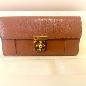 Chloe Wallet with Gold Twist Lock